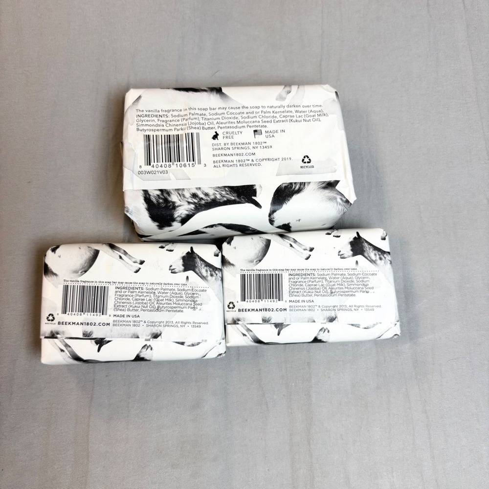 Beekman 1802 Vanilla Absolute Goat Milk Soap Set 3 Bars - Picture 2 of 2